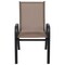 Emma and Oliver 5 Pack. Outdoor Stack Chair with Flex Comfort Material and Metal Frame